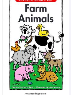 farm animals(raz aa)